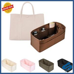 Satin Handbag Organizer Insert with Pockets, Fits Garden Party 30